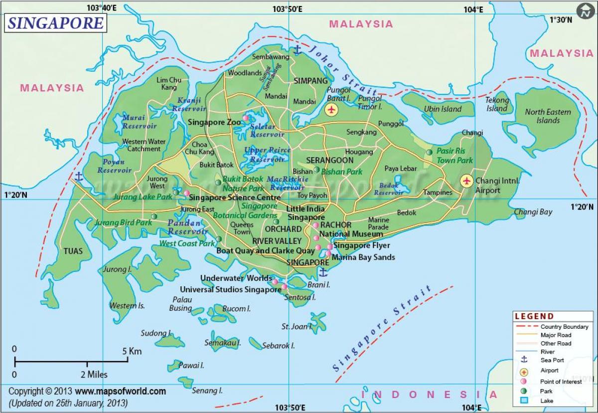 Որտեղից Սինգապուրի քարտեզի վրա