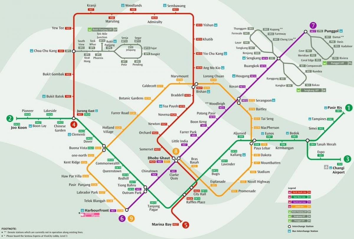համակարգը քարտեզի Սինգապուրի