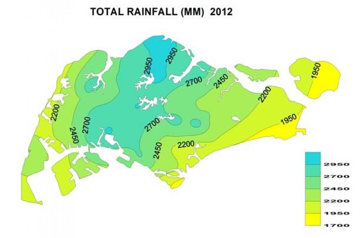 Սինգապուր անձրեւ քարտեզ