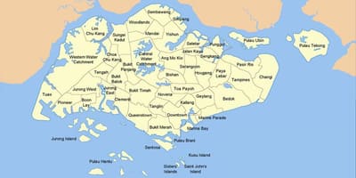 Քարտեզ Սինգապուրի այնքան