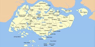 Քարտեզ Սինգապուրի այնքան